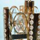 Palwa mid-century suspended chandelier in crystal, glass and brass.