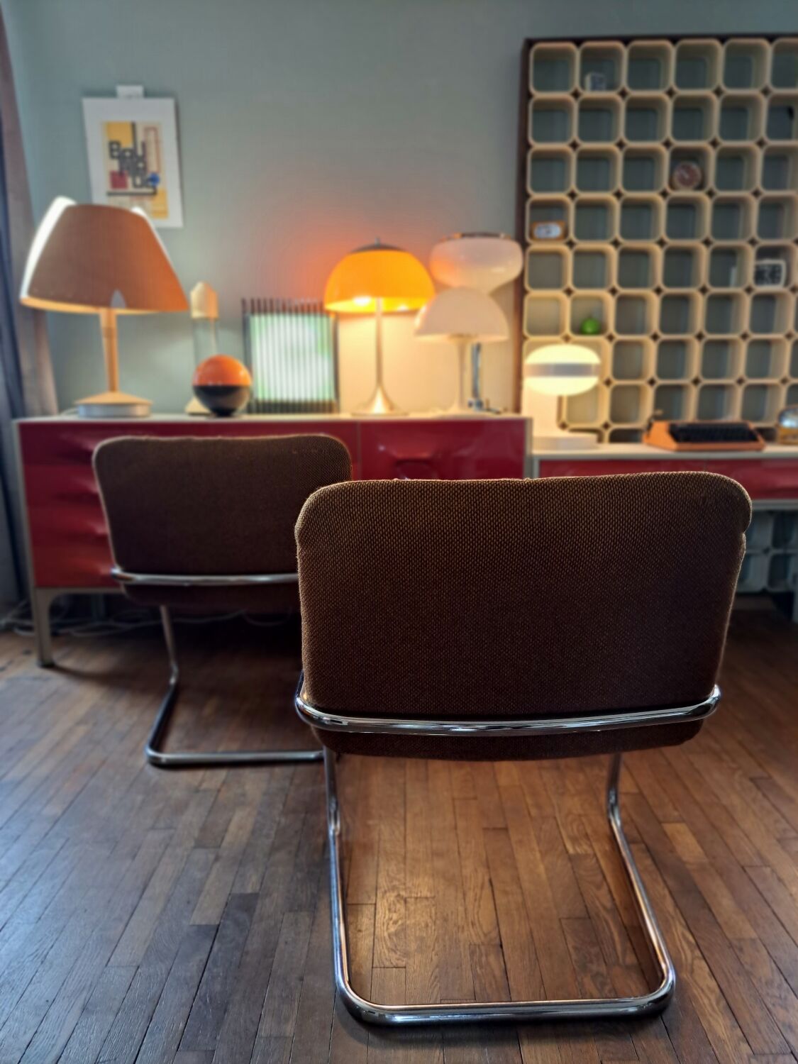 Suite of 6 armchairs airborne storm yves christin

1970's