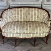 Louis XV style carved wooden basket bench, circa 1880