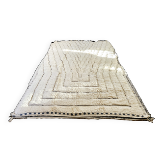 BENI OUARAIN RUG WHITE - MOROCCAN BERBER RUG HANDWOVEN - Thick wool
