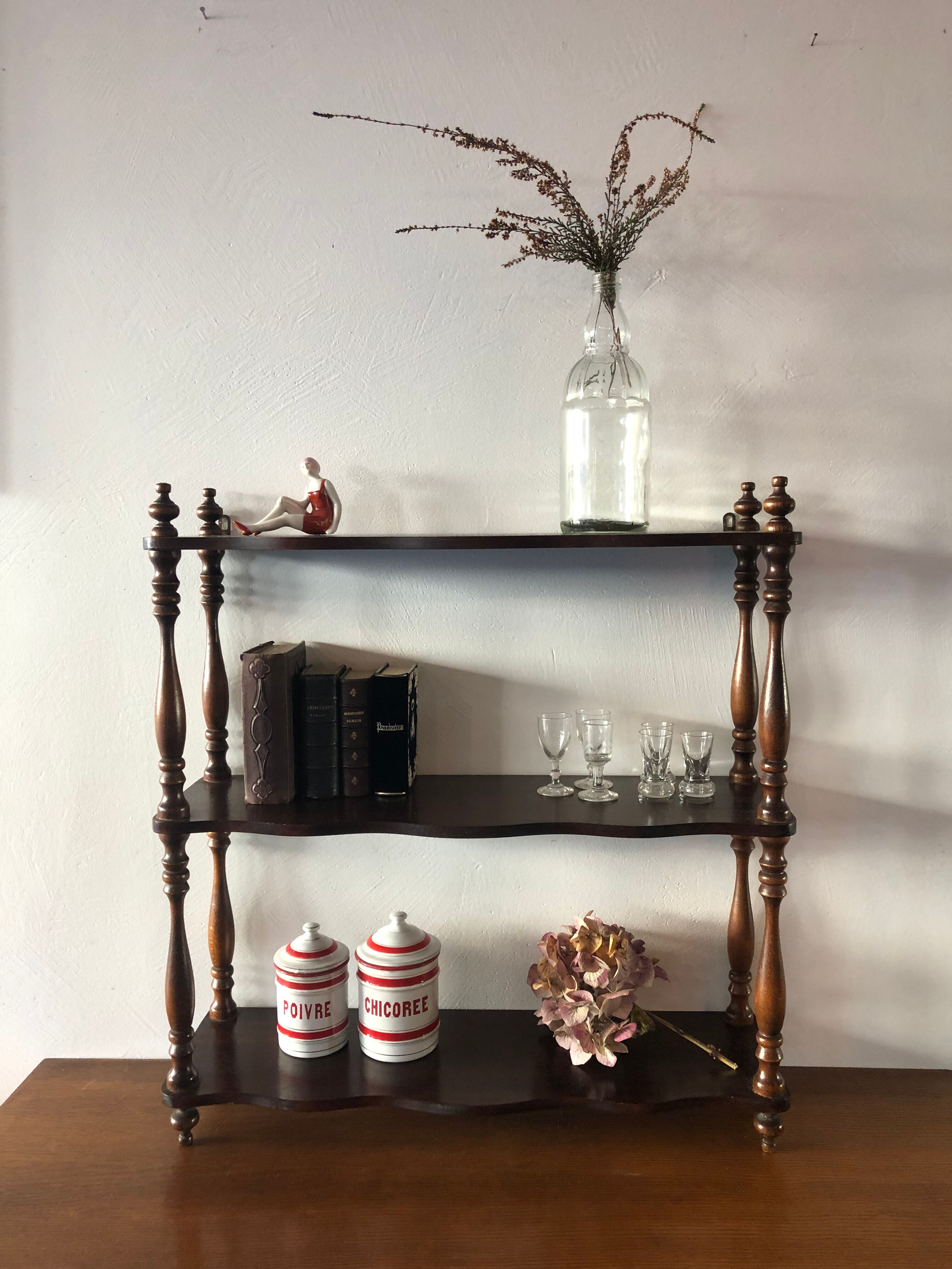 Old wooden shelf