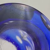 Cobalt blue crystal vase, Czechoslovakia