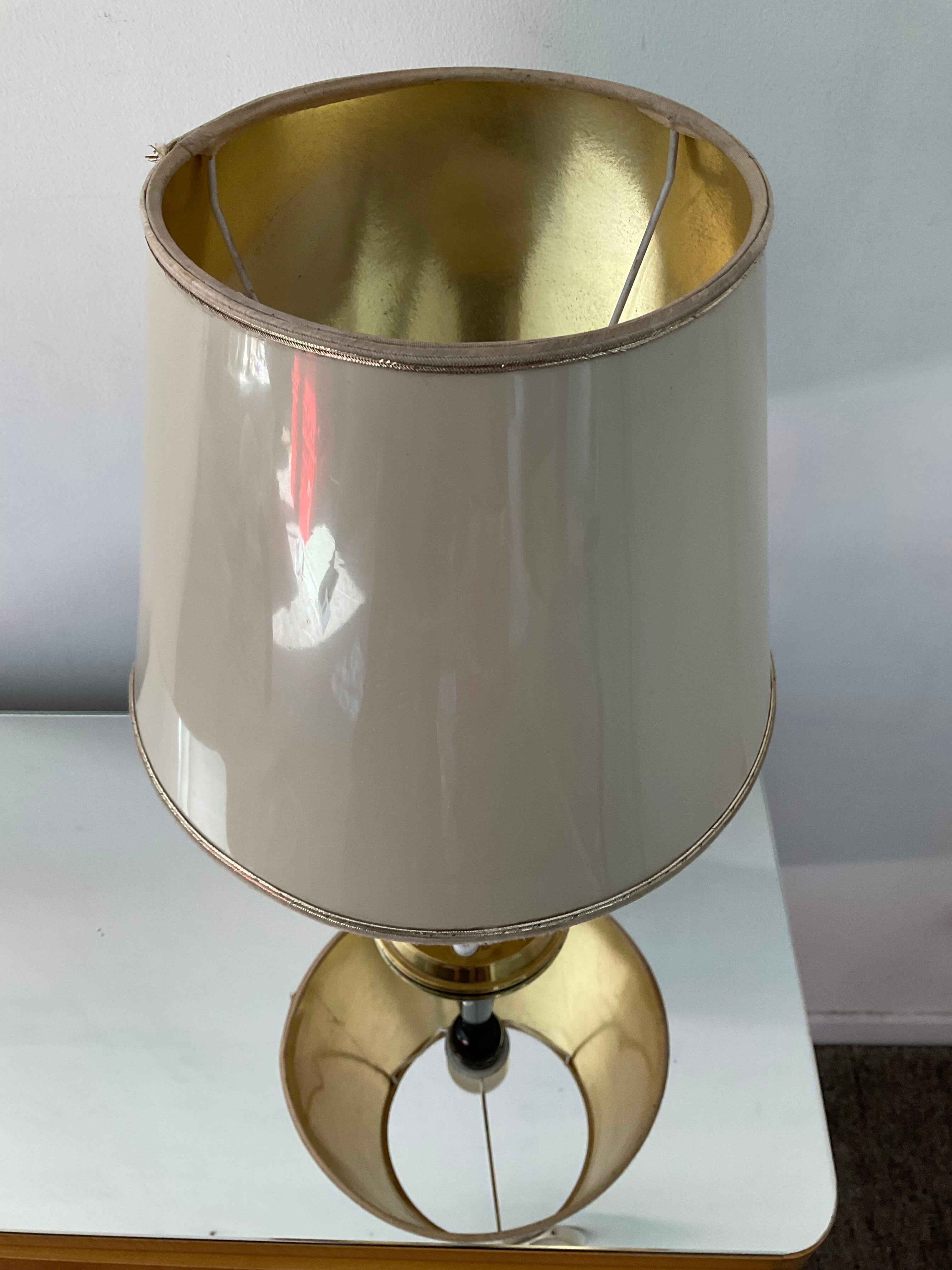Vintage lamp in gold metal 50s-60s