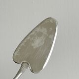 White metal cake server ginkgo