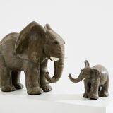 Valérie Courtet sculptures éléphants en grès émaillé circa 2010