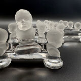 12 Baccarat crystal knife holders, Houdon model, 19th century.