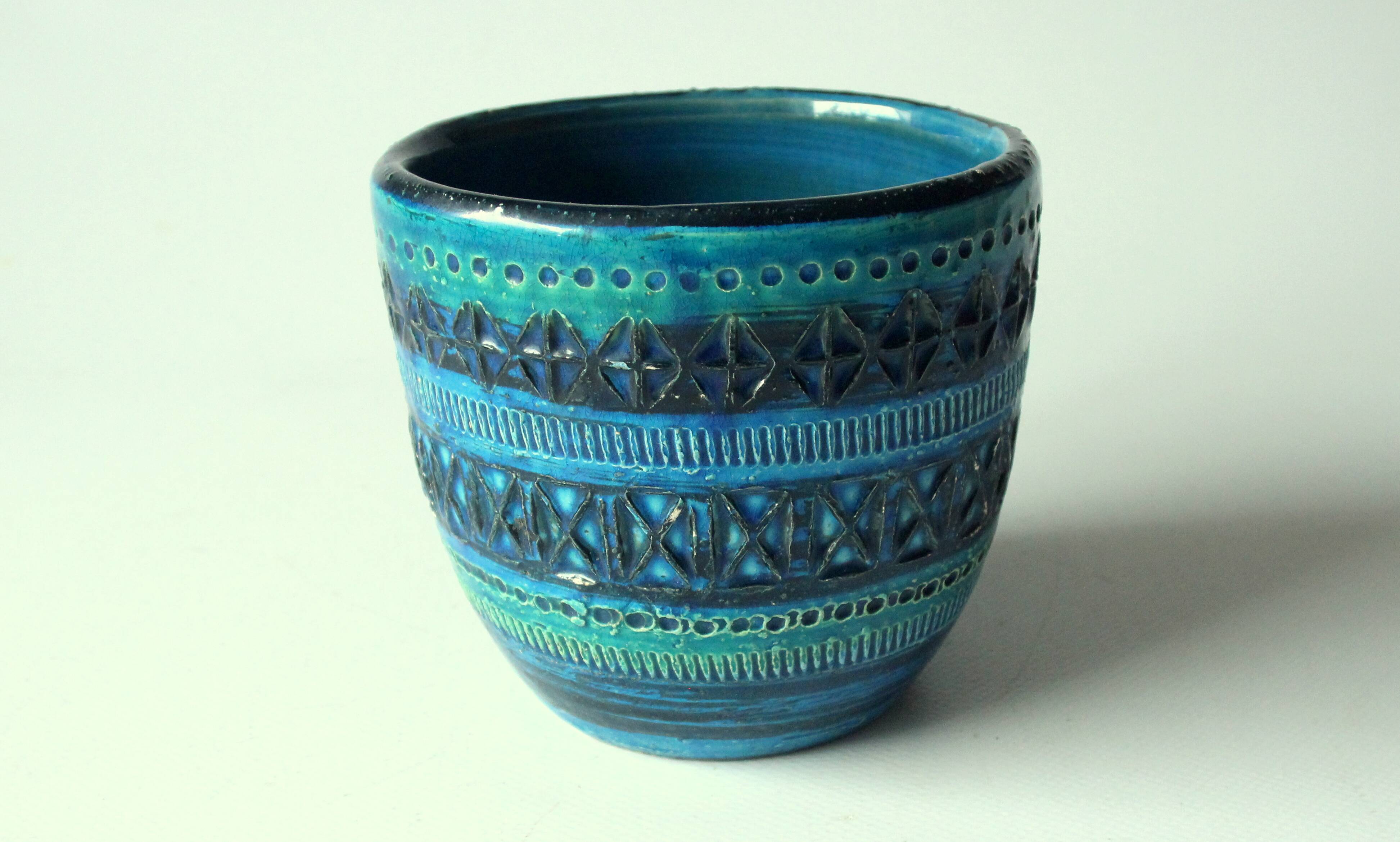 Small bitossi planter - designed by Aldo Londi - marked - vintage