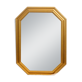 Art Deco style golden octagonal wall mirror
