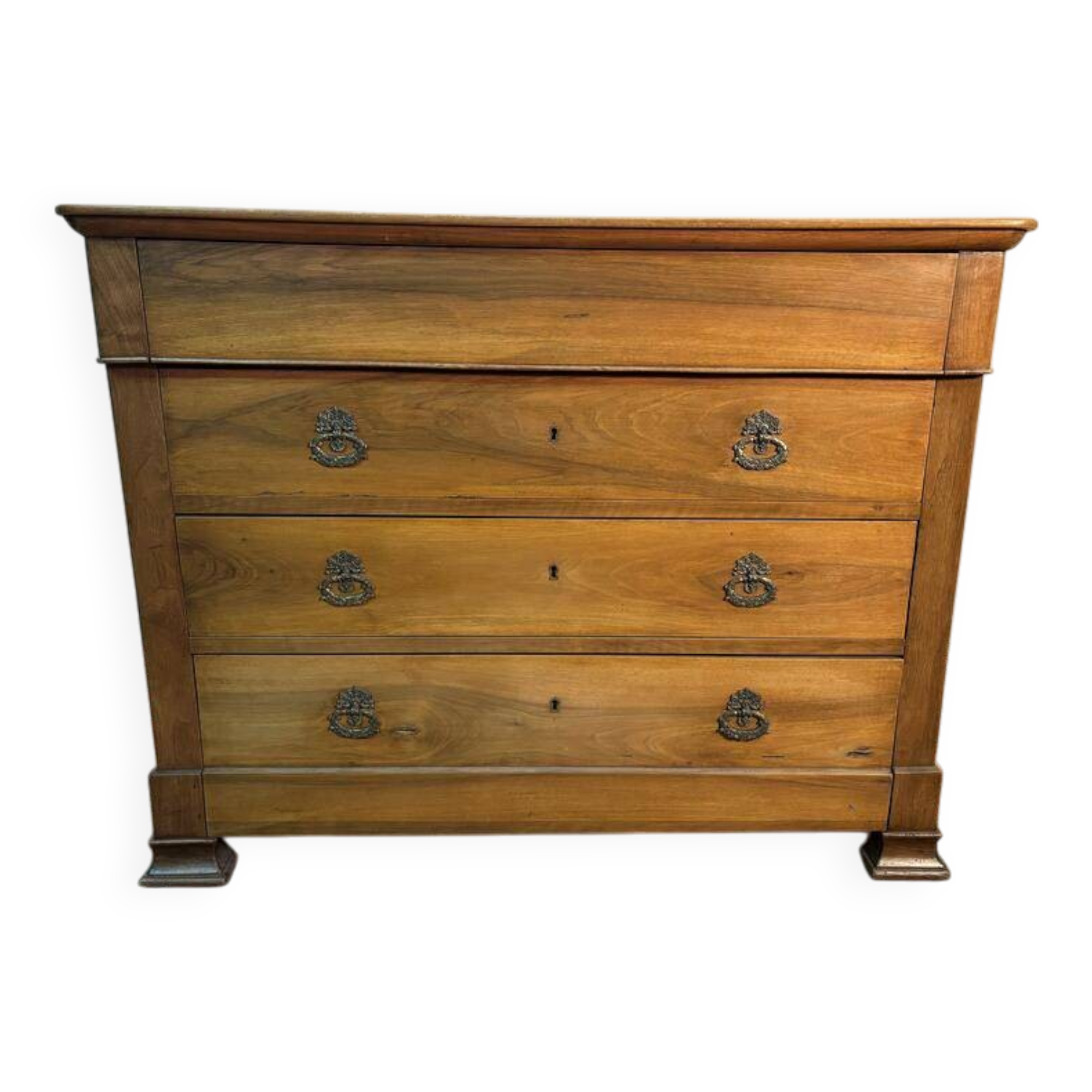 Louis Philippe chest of drawers in blond walnut