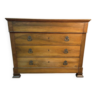 Louis Philippe chest of drawers in blond walnut