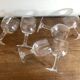 Set de 6 verres tulipe comptoir de bistrot  1950 en verre irrégulier