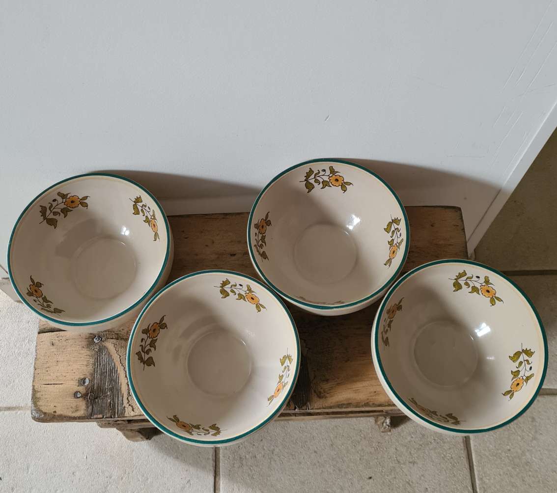 Digoin enamelled stoneware bowls