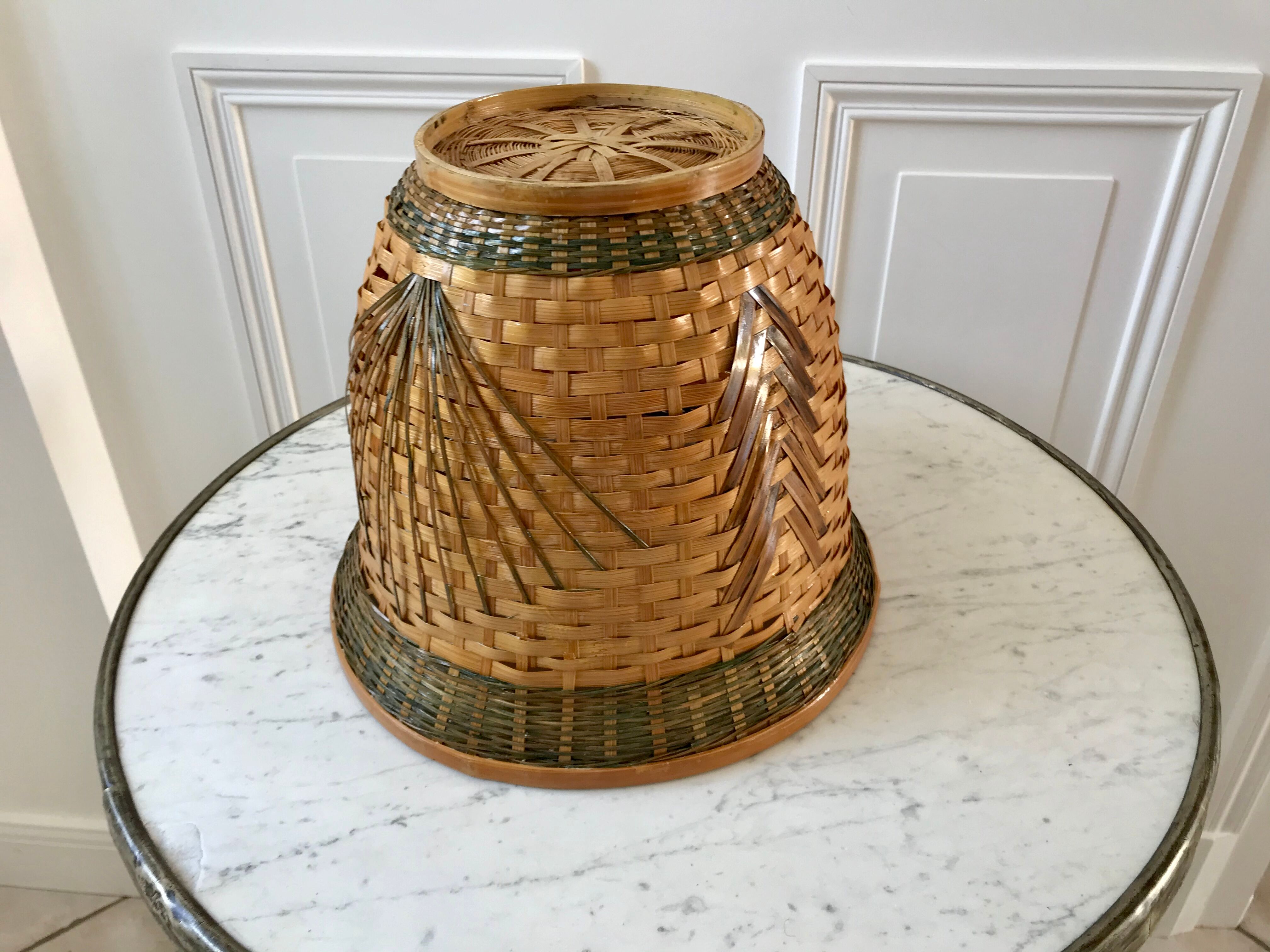 Rattan pot cover 70s