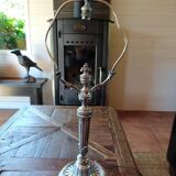 Victorian silver-plated bronze lamp base.