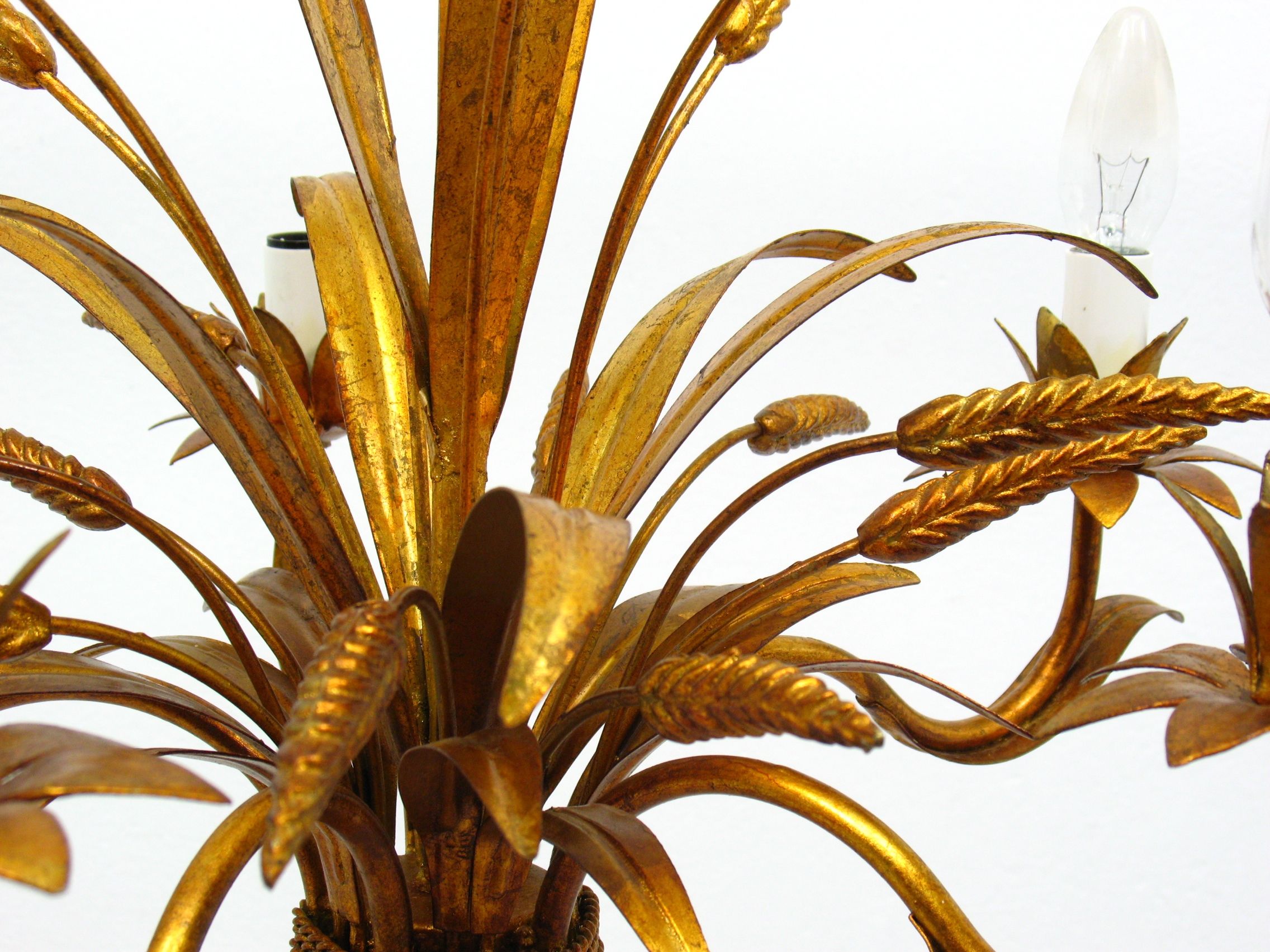 Lustre floral hollywood regency années 1970