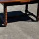 Solid oak extendable table, turned legs – 19th century