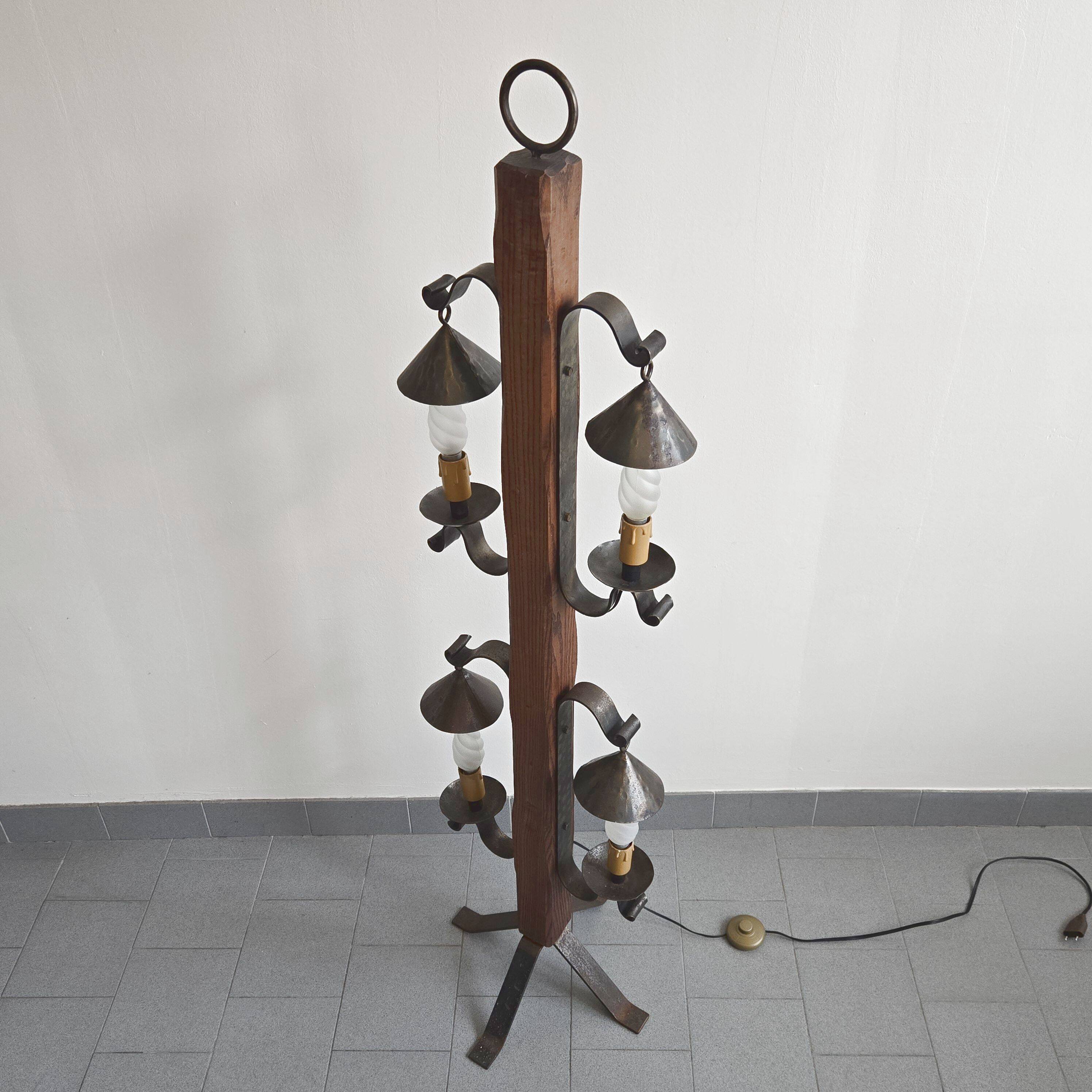 Vintage brutalist floor lamp 1970