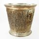 Champagne bucket in brass regrowth silver with lion handles, 1900s