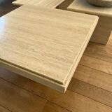 Travertine coffee table