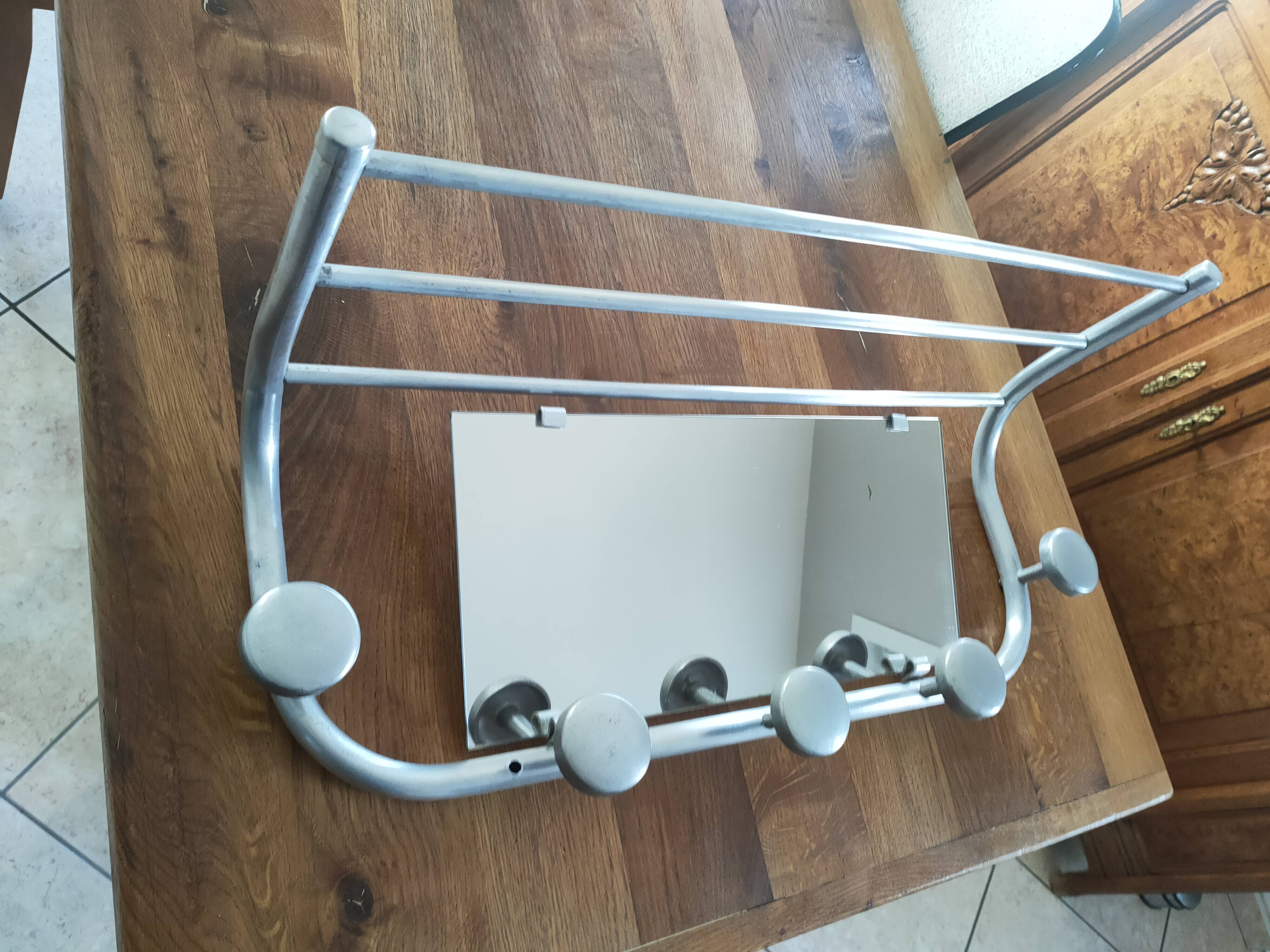 50s aluminum coat rack