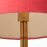 1950s floor lamp in light wood and brass