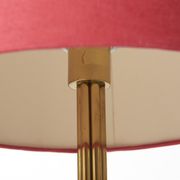 Lampadaire des années 1950 en bois clair et laiton