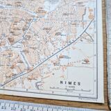 Nîmes, Gard, original plan printed in 1906.