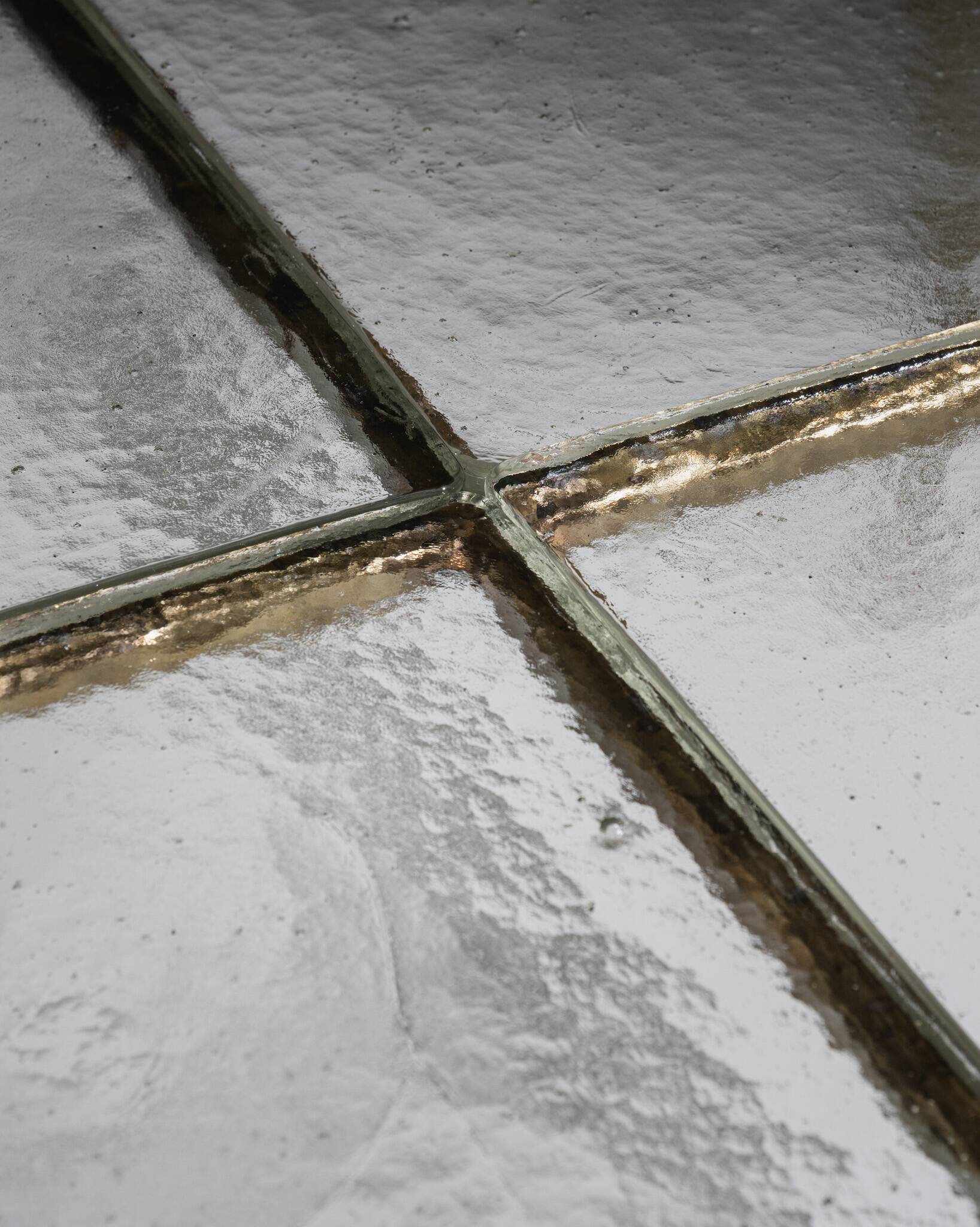 Bronze and glass coffee table, Lothar Klute, 1980s