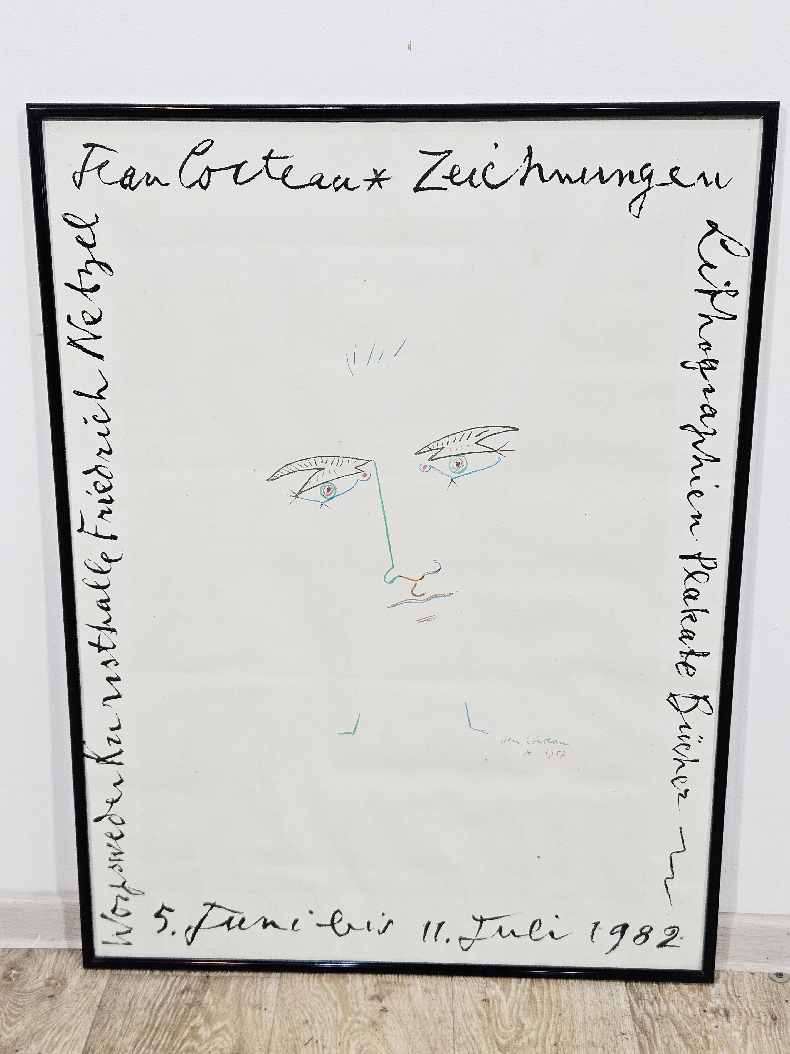 Jean Cocteau – Original Exhibition Poster 1982