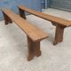 Paire de bancs de ferme