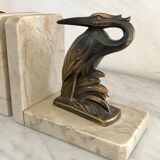 Art deco heron bookends