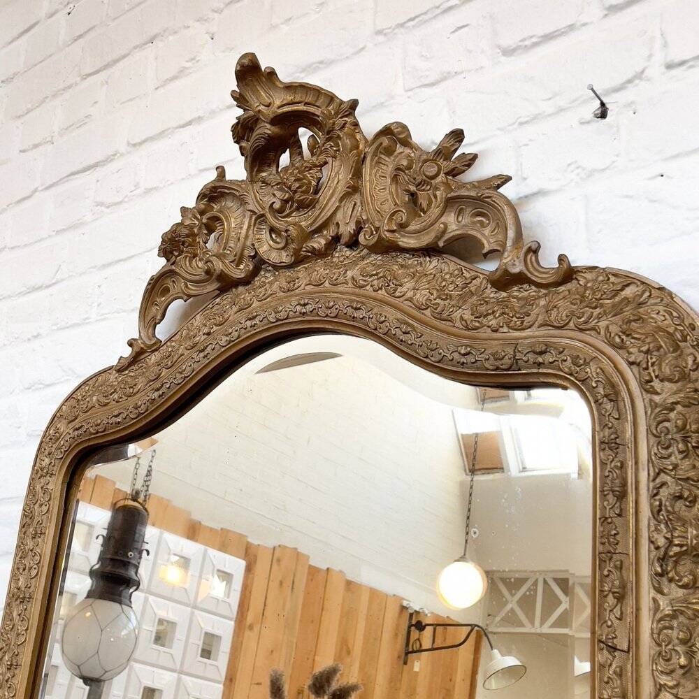 Gilded Mirror with Pediment, 1890