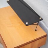 Vintage bedside table, wooden nightstand with shelf, side table, end table, 50's