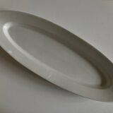 Plat navette centre de table en porcelaine 19e blanche