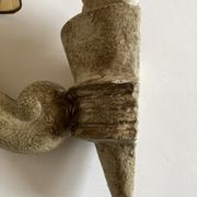 Pair of Arlus torchlight wall light in art deco plaster 1950
