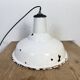 Industrial British White Enamel Factory Pendant Lamp from Benjamin, 1960s