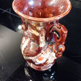 Small vase with handles, numbered ceramic (Vallauris). Very good condition.