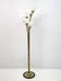 Mid-Century Modern Italian Opaline Glass and Gilt Brass Tulip Floor Lamp,60