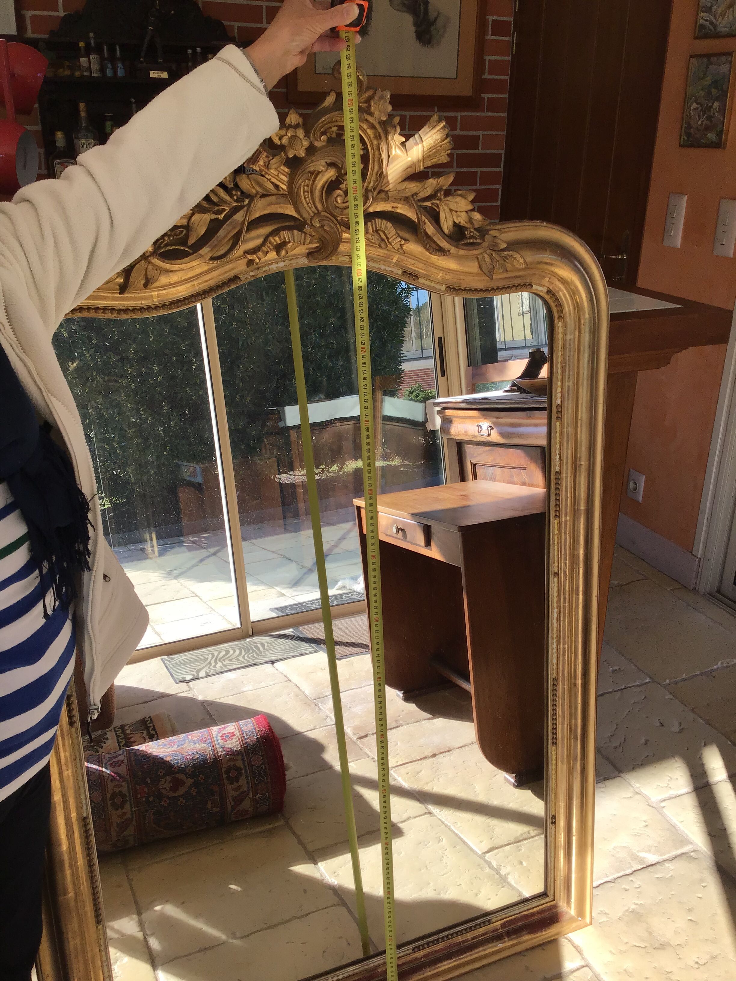 Miroir de cheminée 156 x 102cm