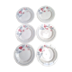 6 flat plates on St Amand earthenware