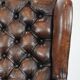 Unique large sheepskin Chesterfield wingback armchair in English style