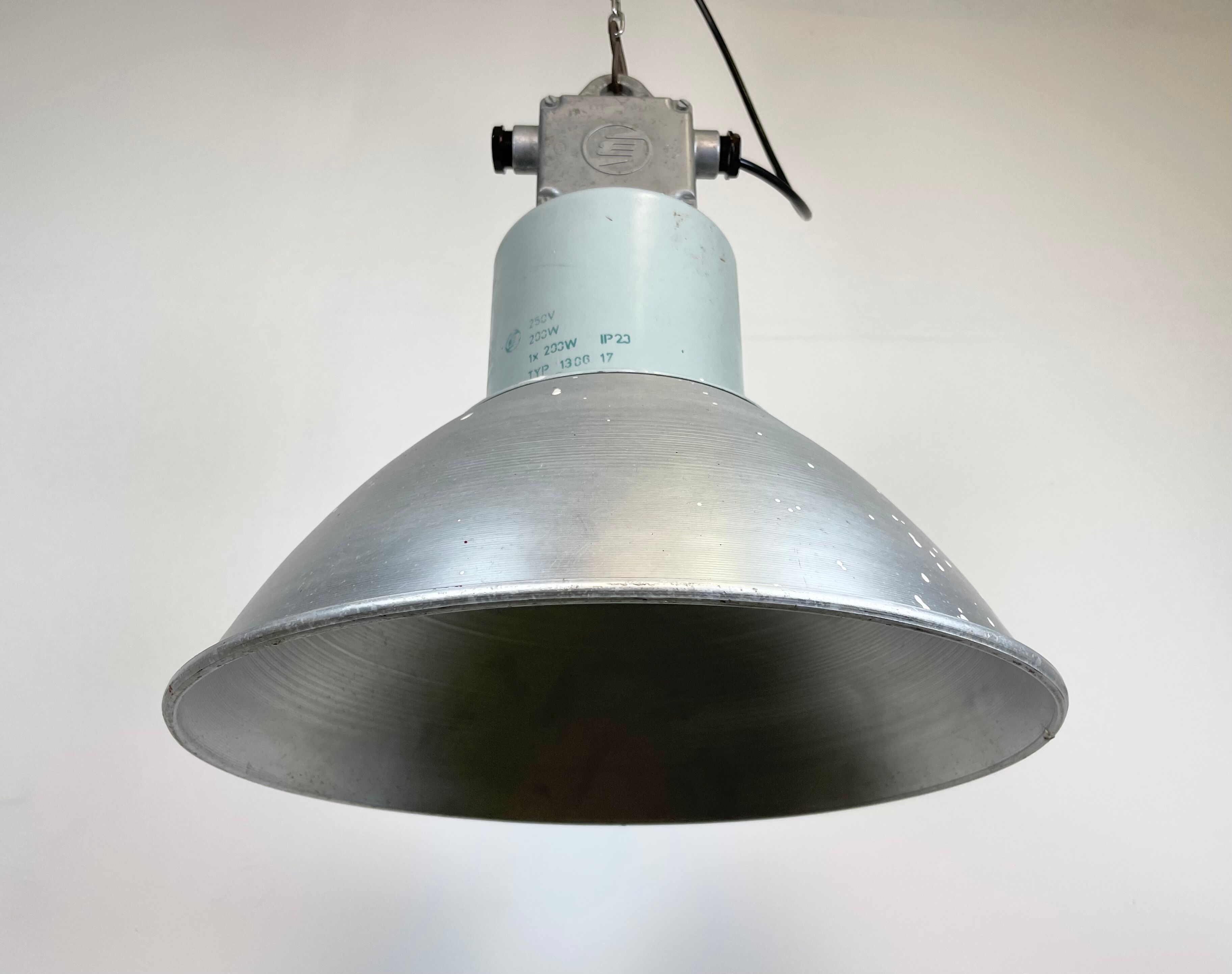 Industrial Aluminium Pendant Light from Elektrosvit, 1960s