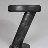 Solid wood sculptural side table, original contemporary design, logniture