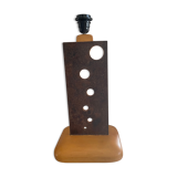Vintage wood and metal lamp 47cm