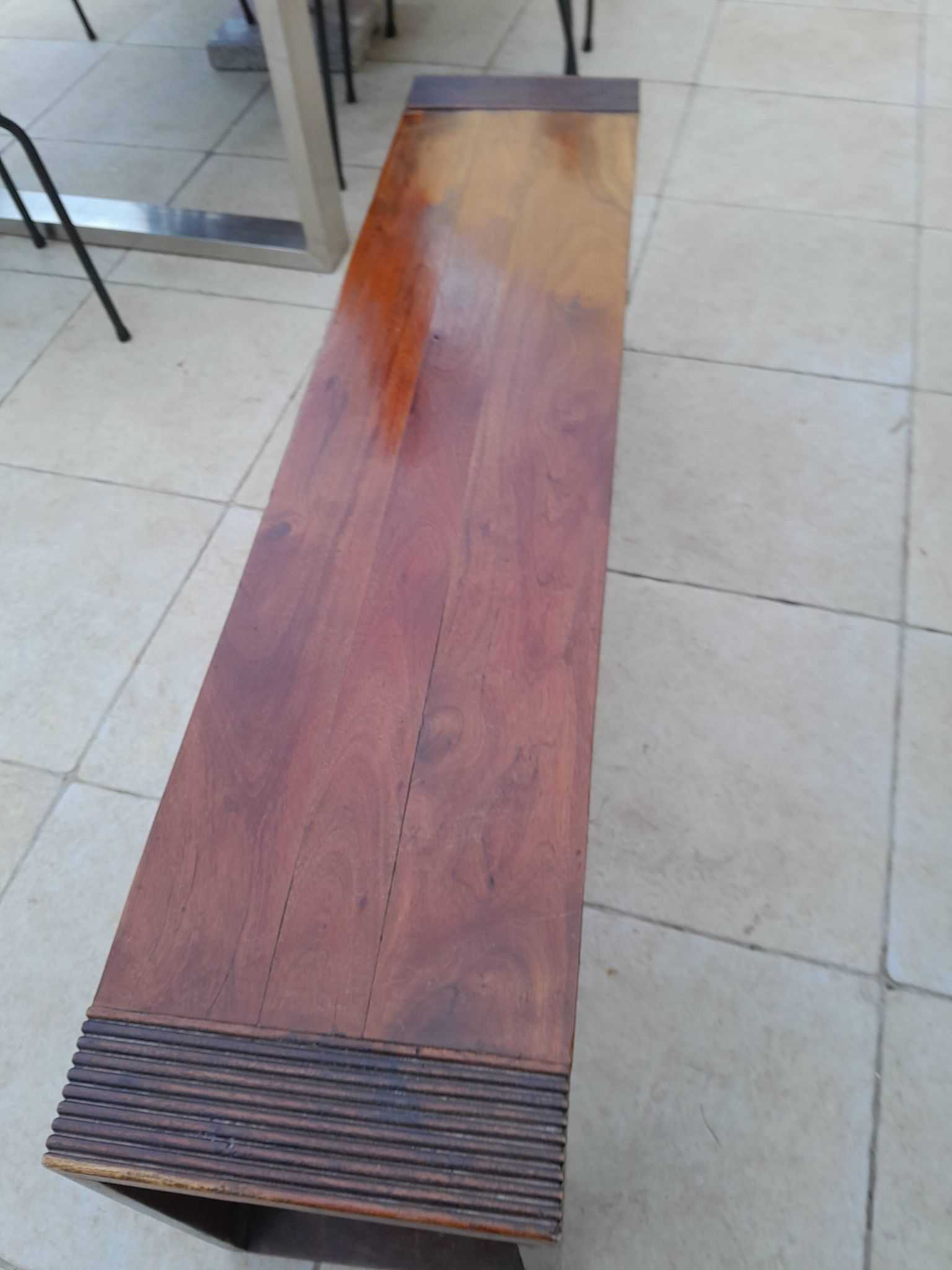 Vintage solid rosewood chairs and bench