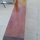 chaises et banc en palissandre massif vintage