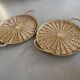 Set of 2 wicker trays