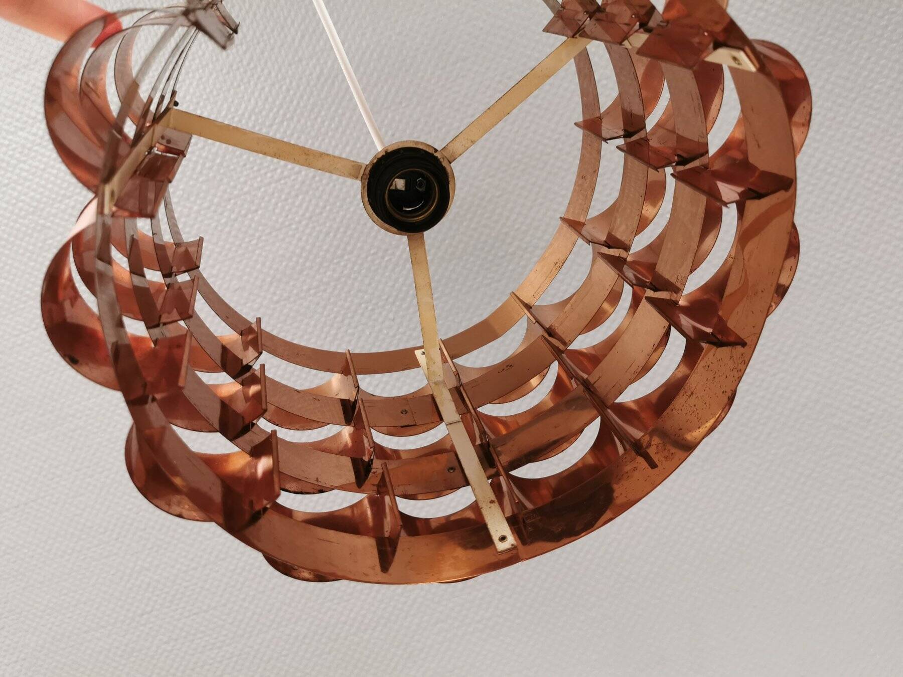Hanging lamp 1980s Denmark, by Werner Schou for his own company Coronell