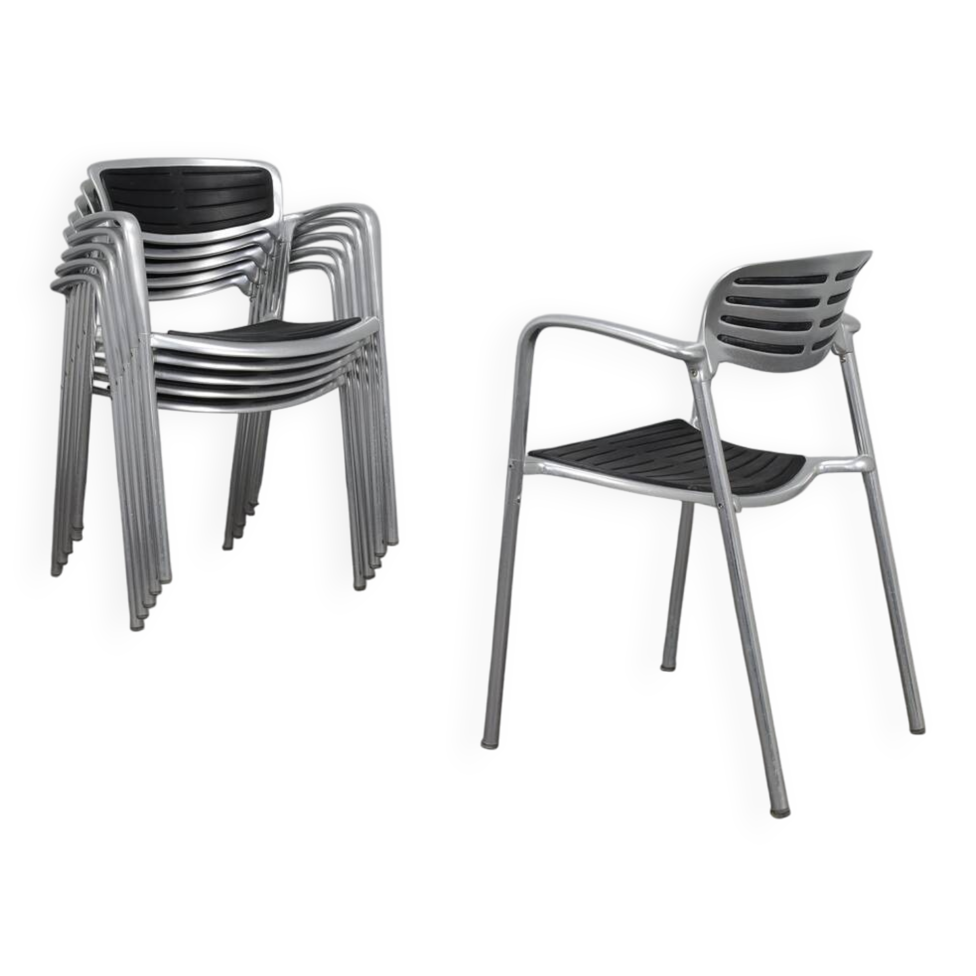 Set of 6 Toledo Chairs by Jorge Pensi for Amat Spain, 1986