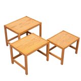 Solid Pine nesting tables Design Kurt Østervig 1960s Denmark